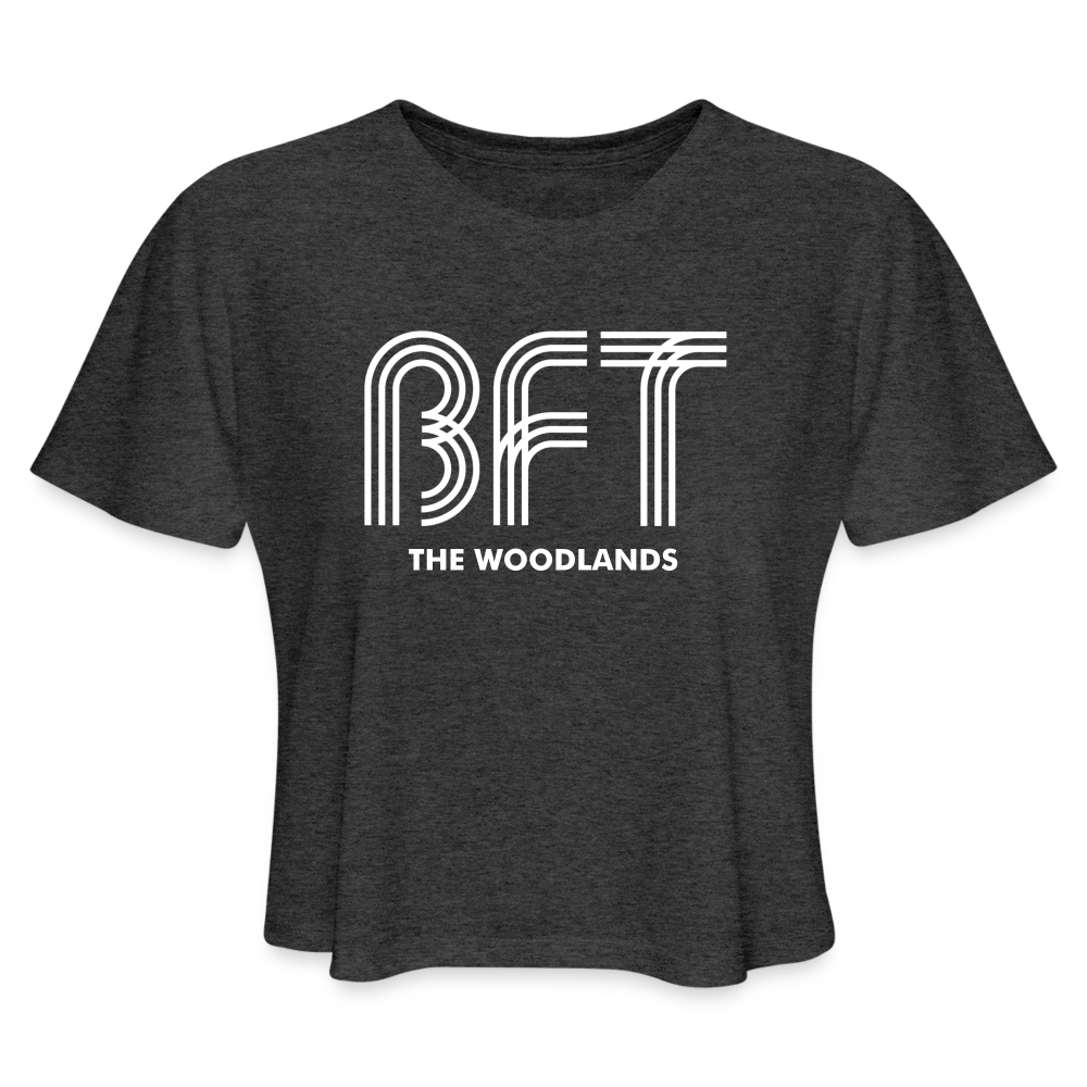 BFT Women's Cropped TShirt white logo Wandering Arrow Company